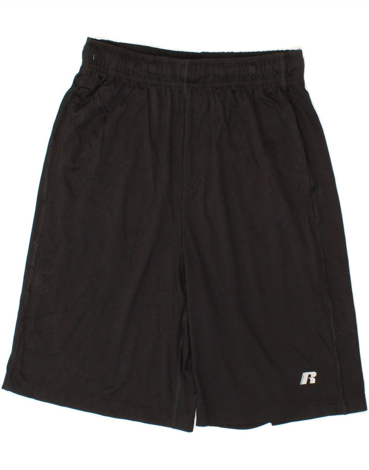 RUSSELL ATHLETIC Mens Sport Shorts Small  Black Polyester Vintage Russell Athletic and Second-Hand Russell Athletic from Messina Hembry 