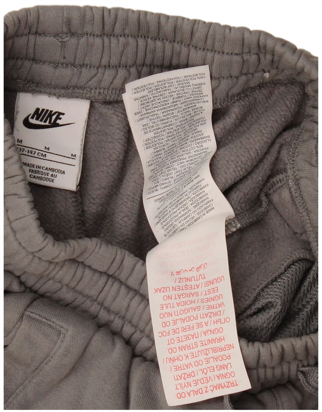 NIKE Sportske kratke hlače za dječake 10-11 godina, sivi pamuk