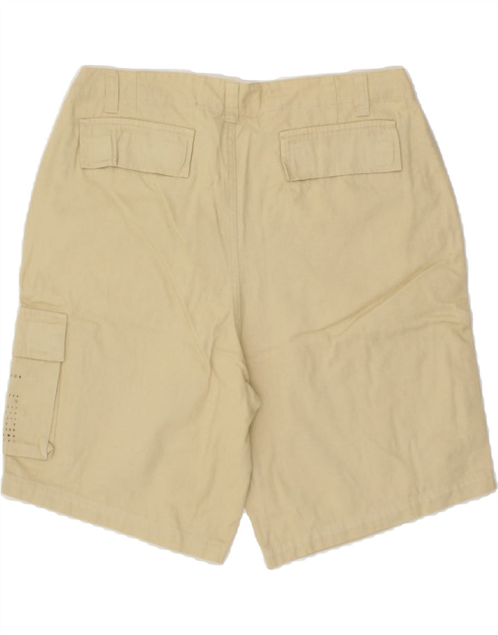 VINTAGE Womens Cargo Shorts Large W32 Beige Cotton Vintage Vintage and Second-Hand Vintage from Messina Hembry 