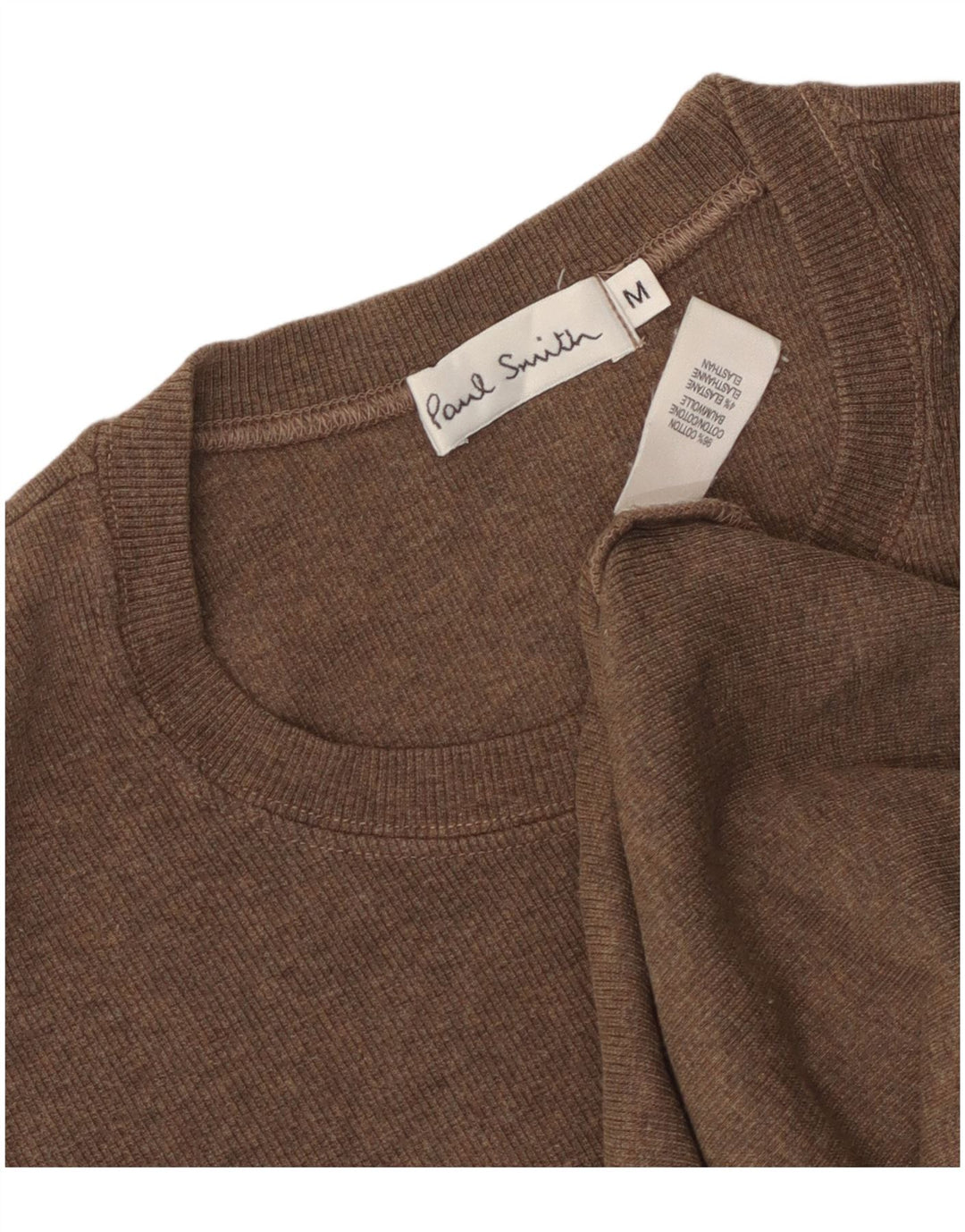 PAUL SMITH Ženska majica kratkih rukava UK 14 Srednje smeđi pamuk