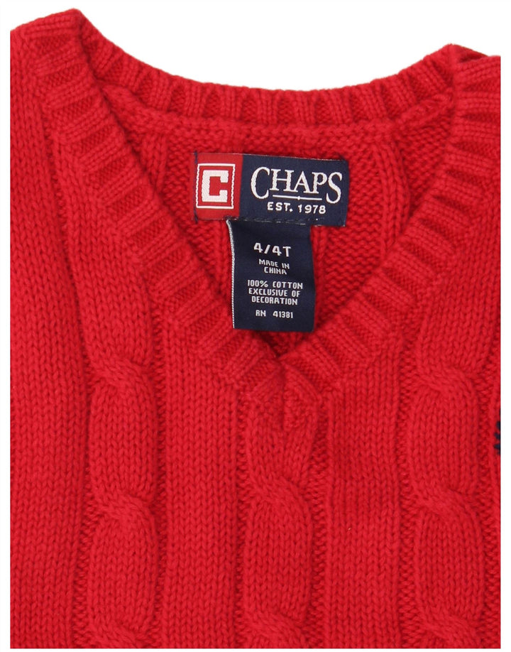 Chaps Boys Vest Tank Top 3-4 Years Crveni pamuk