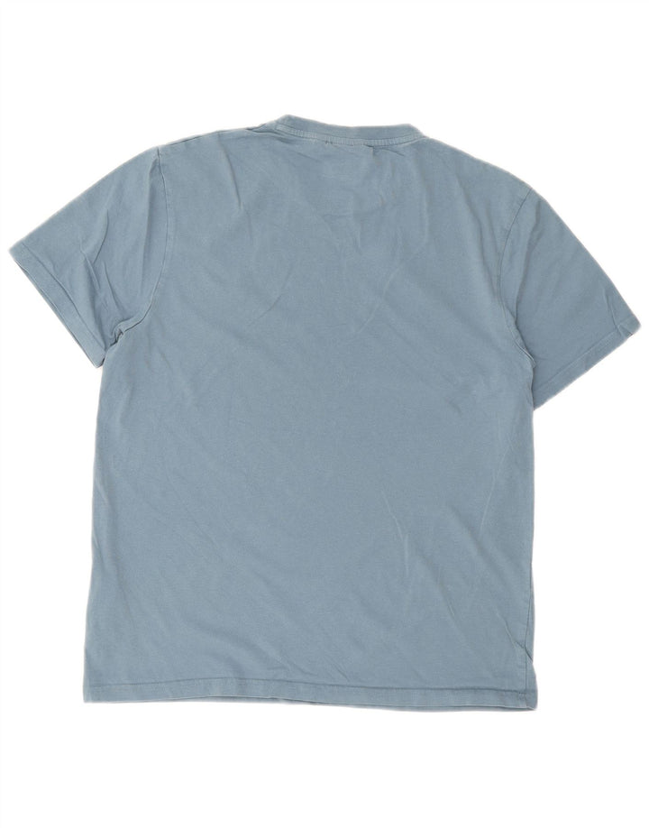 LYLE & SCOTT Womens T-Shirt Top UK 14 Medium Blue Cotton