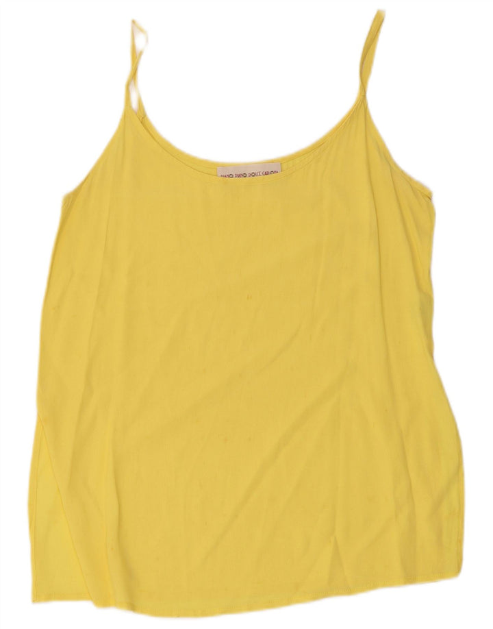 Vintage ženski Cami Top IT 44 srednje žuti acetat