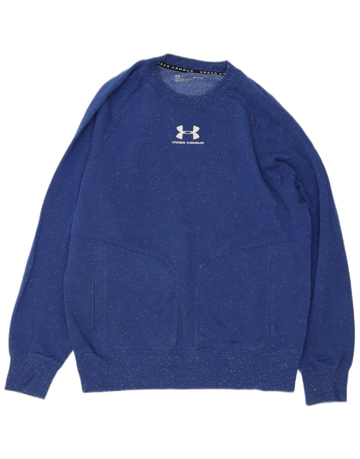 Muška majica Under Armour, srednje plavi pamuk s flekama