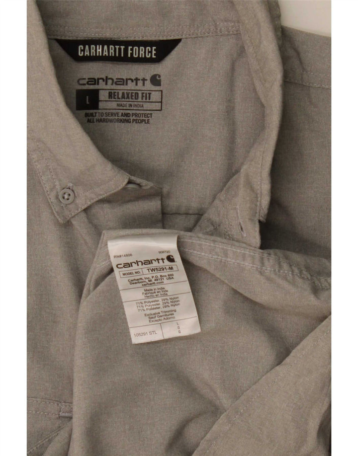 Carhartt muška košulja opuštenog kroja, veliki sivi poliester