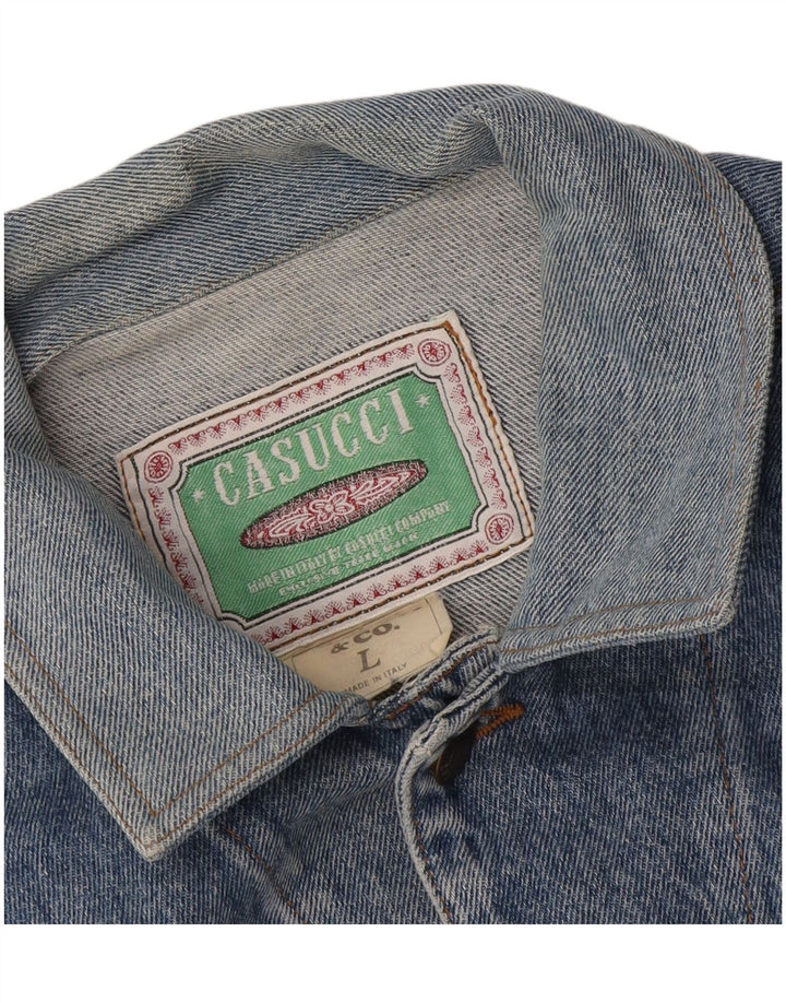 Casucci muška traper jakna UK 40 Large Blue Cotton
