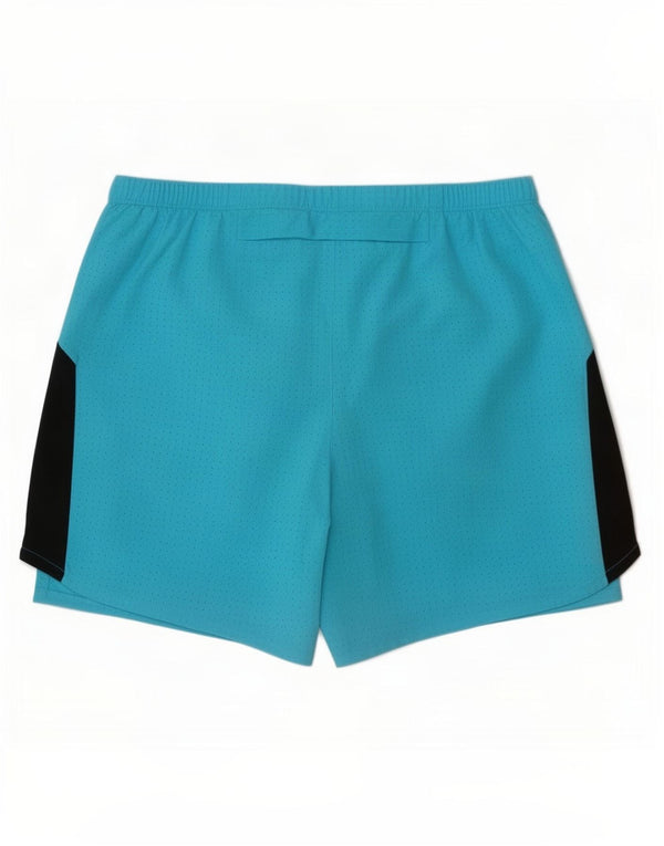 Nike Ženske Dri Fit Graphic Sport Shorts UK 8 Small Blue Colourblock