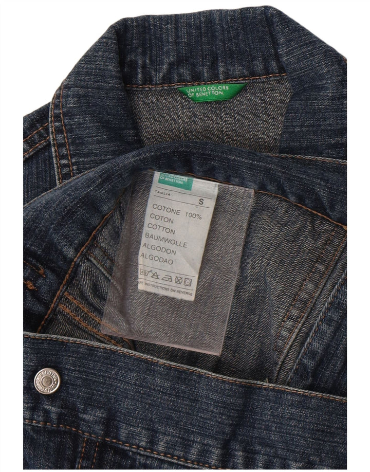Benetton ženska traper jakna UK 10 Small Blue Cotton
