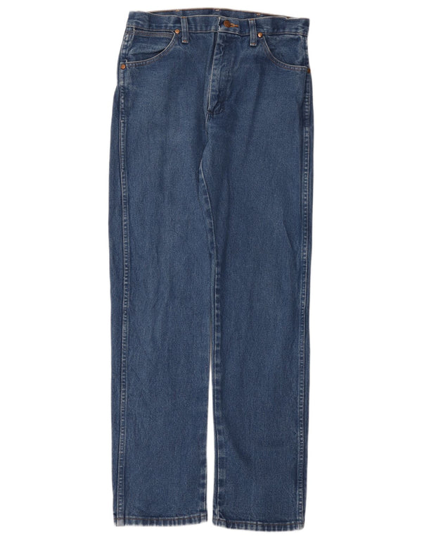 Wrangler muške ravne traperice W32 L34 plavi pamuk