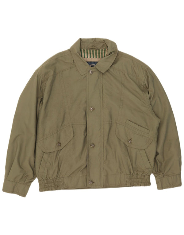 Vintage muška bomber jakna UK 42 XL Zelena mikrovlakana