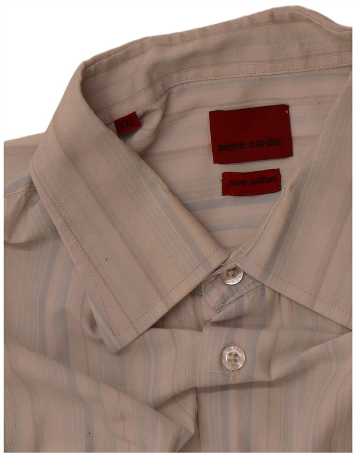 PIERRE CARDIN Muška košulja kratkih rukava 2XL pamuk na plave pruge