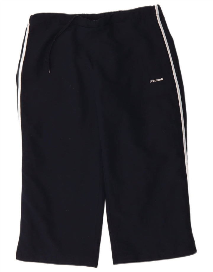 Reebok Ženske Capri Trenirke Hlače UK 12 Medium tamnoplavi poliester