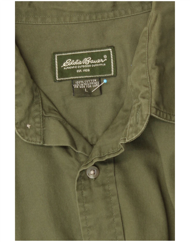 Eddie Bauer muška košulja velika zelena pamuk