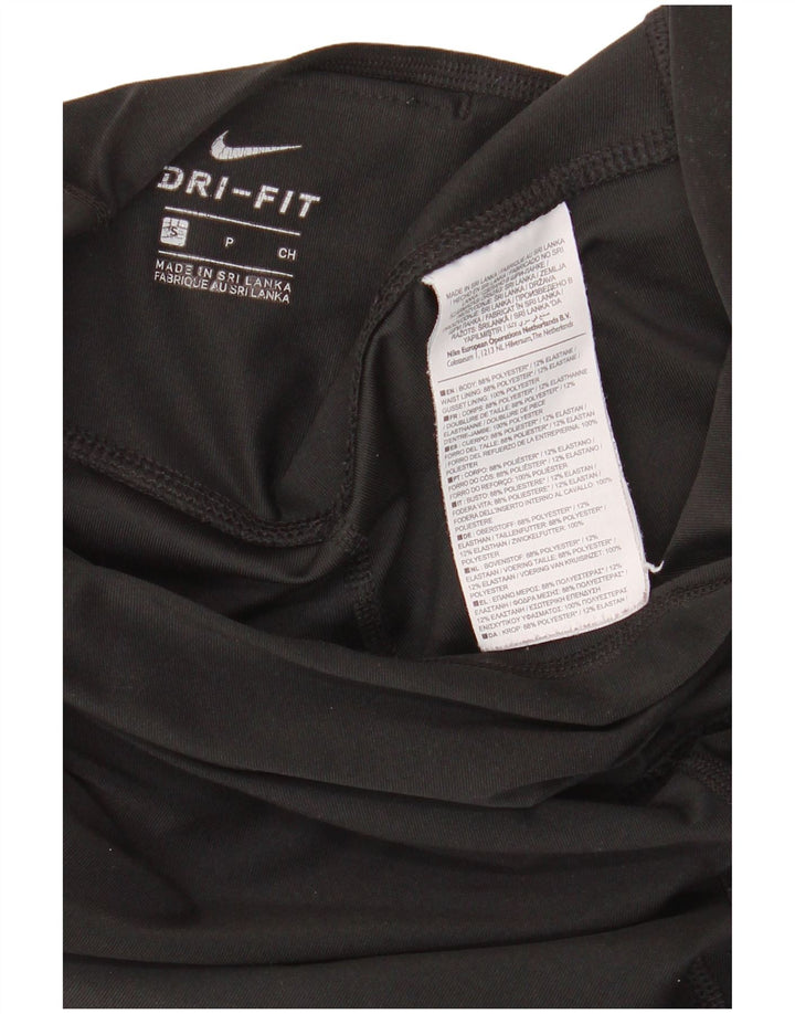 Nike Ženske Dri Fit Graphic Leggings UK 10 Male crne poliesterske