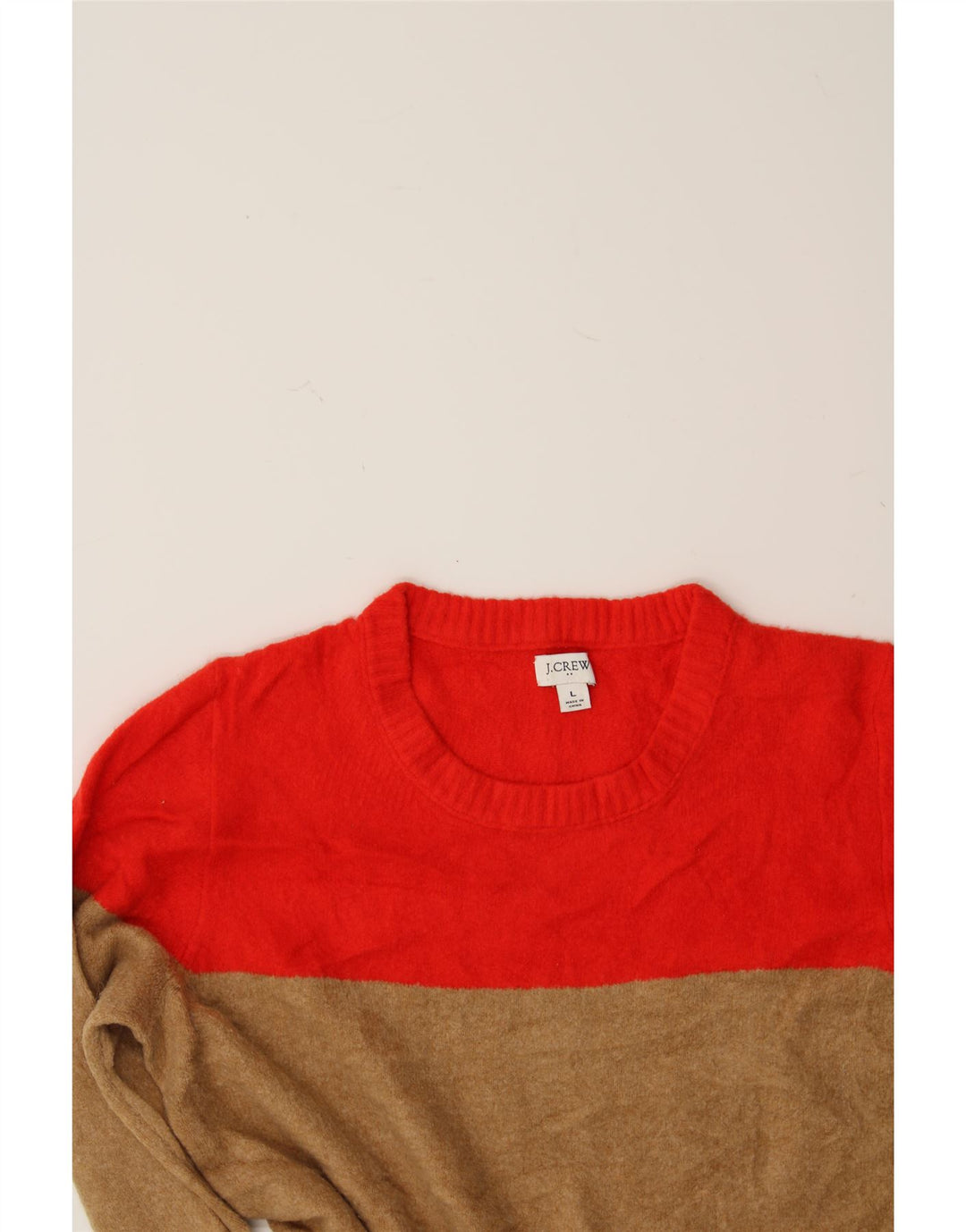 J. CREW Womens Crew Neck Jumper Sweater UK 14 Large Multicoloured Vintage J. Crew and Second-Hand J. Crew from Messina Hembry 