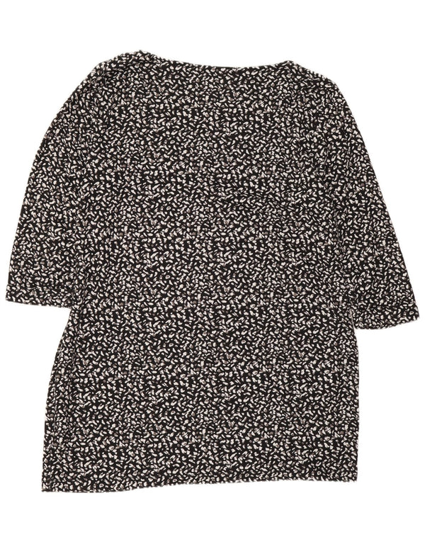 Marks & Spencer ženska majica s tunikom 3/4 rukava UK 18 XL crni životinjski print
