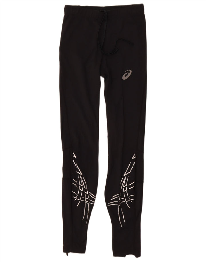Asics ženske tajice UK 8 Male crne geometrijske poliamidne