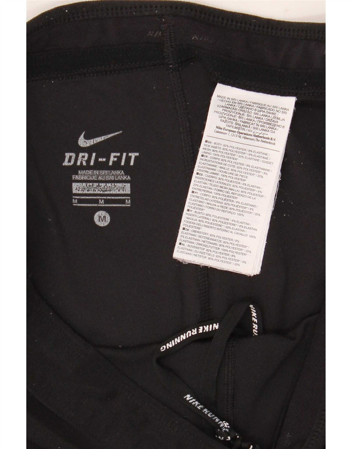Nike Ženske Dri Fit Leggings UK 14 Srednje crni poliester