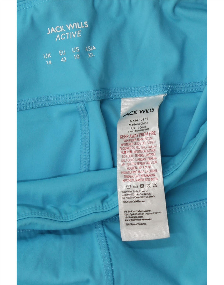 JACK WILLS Ženske tajice UK 14 Veliki plavi prugasti poliester