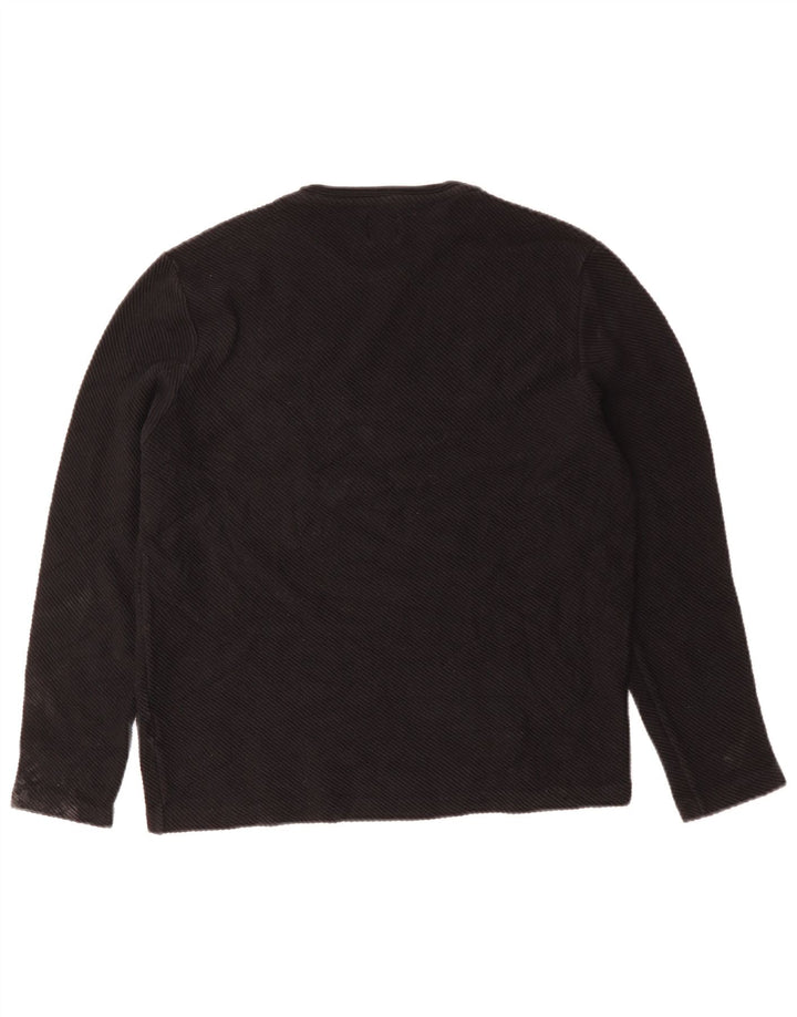 ZARA ženska majica dugih rukava UK 14 Veliki crni pamuk