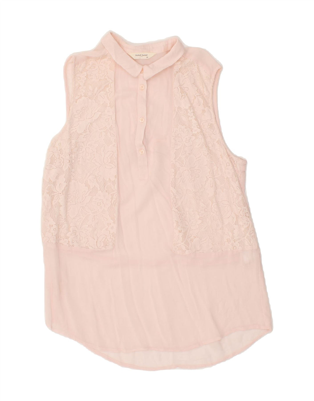 NAF NAF Womens Sleeveless Blouse Top EU 40 Medium Pink Viscose Vintage Naf Naf and Second-Hand Naf Naf from Messina Hembry 