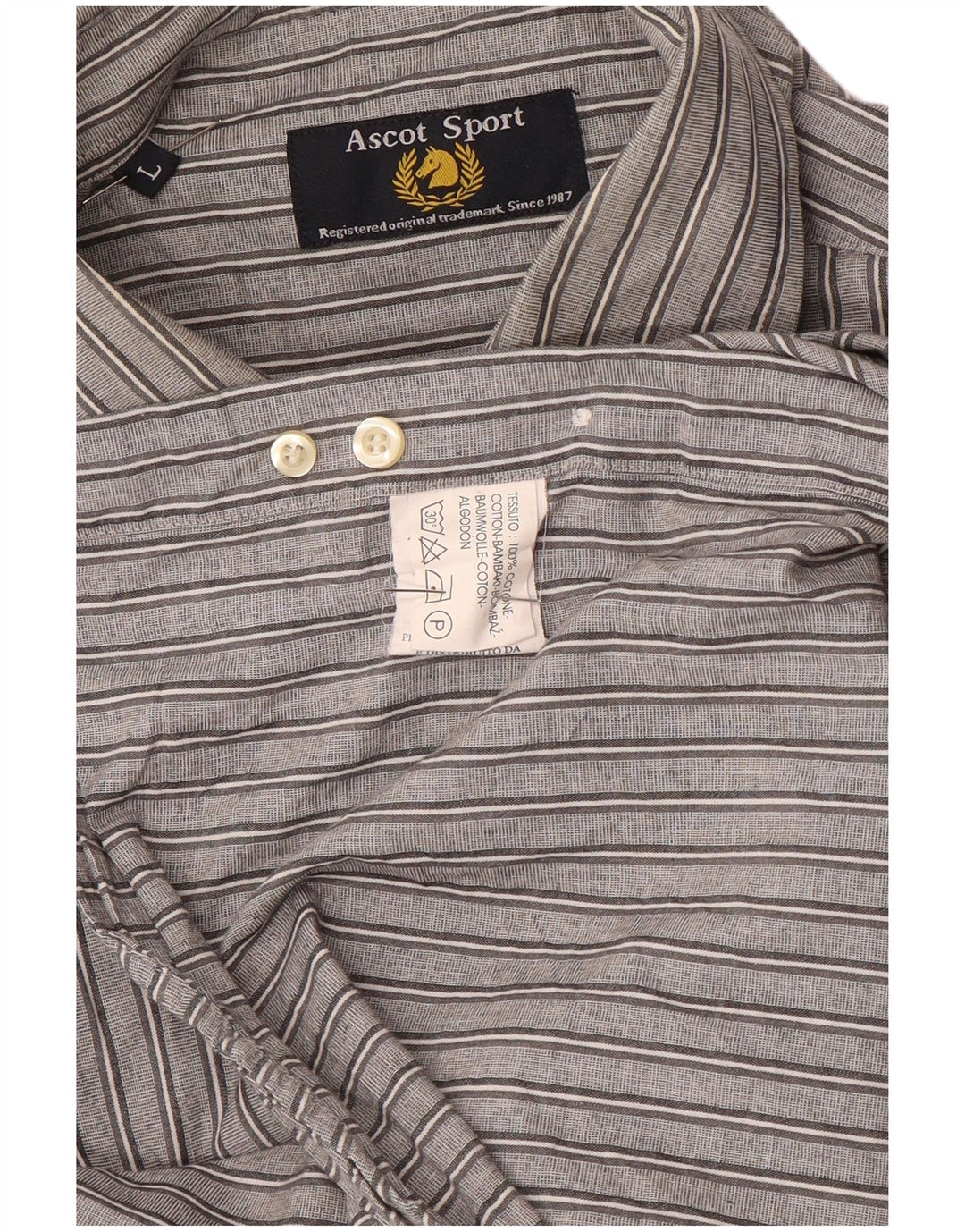 ASCOT SPORTS muška majica velikih sivih pruga, pamuk