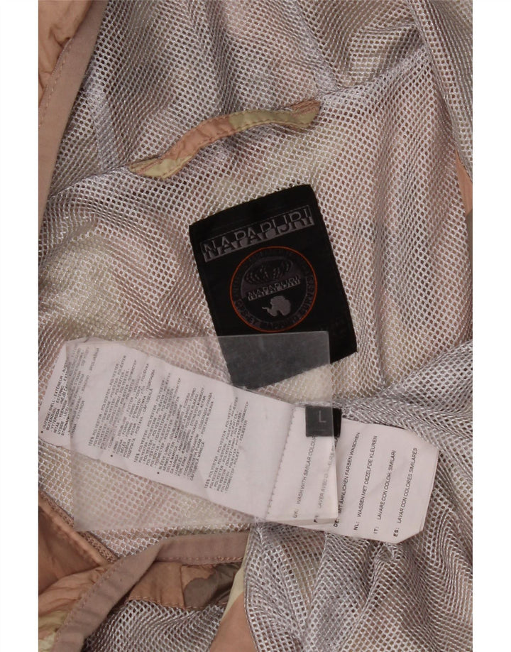 NAPAPIJRI ženska kišna jakna s kapuljačom UK 16 velika ružičasta kamuflažna poliester