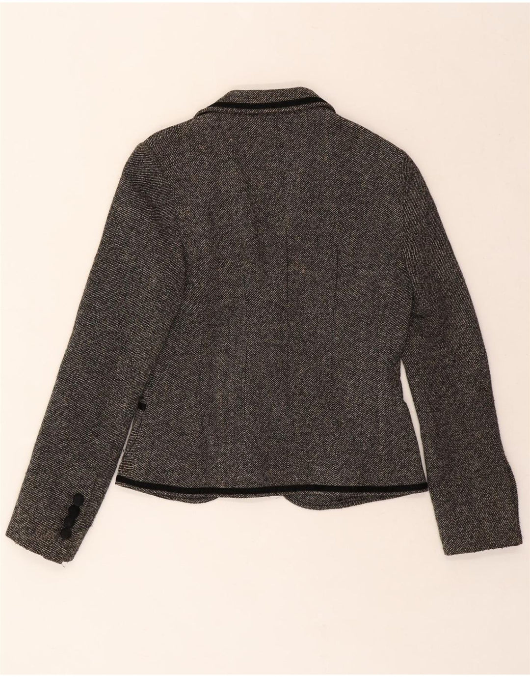 ZARA Womens 1 Button Blazer Jacket UK 12 Medium Grey Rayon Vintage Zara and Second-Hand Zara from Messina Hembry 