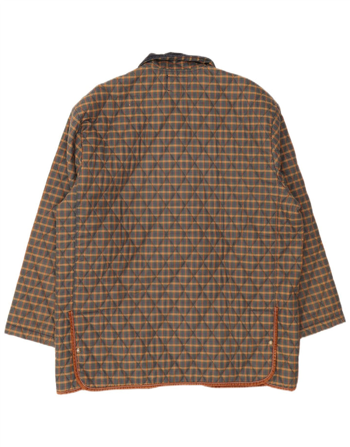 Derby Saddlery muška prošivena jakna UK 42 XL višebojni karirani poliester