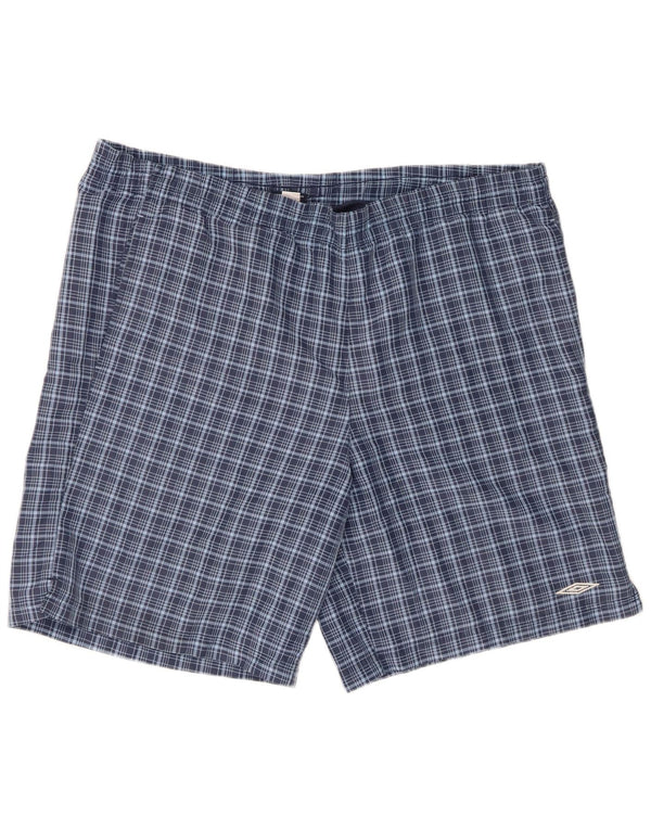 Umbro muške kratke hlače za kupanje XL tamnoplavi karirani poliester
