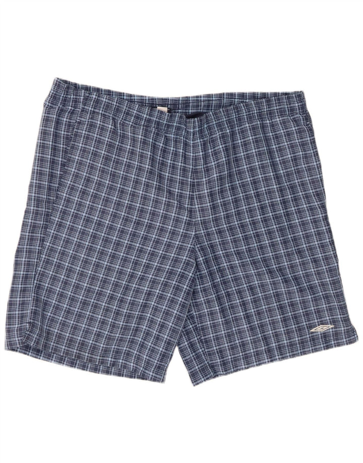 Umbro muške kratke hlače za kupanje XL tamnoplavi karirani poliester