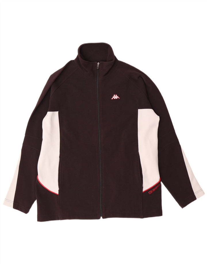 KAPPA muška gornja jakna trenirke, veliki crni poliester u boji