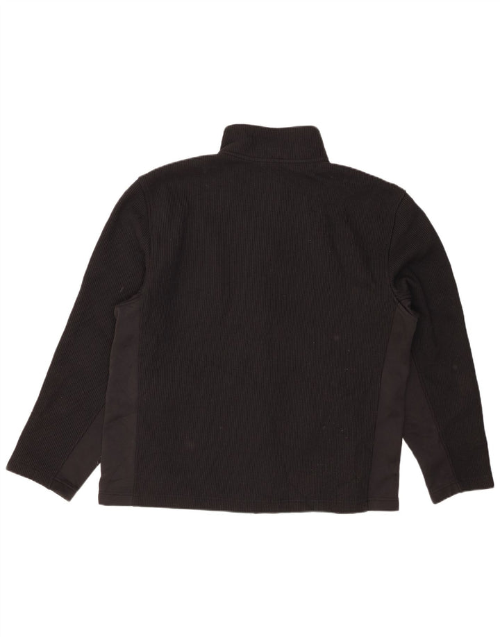 IZOD Mens Tracksuit Top Jacket Large Black Colourblock Polyester