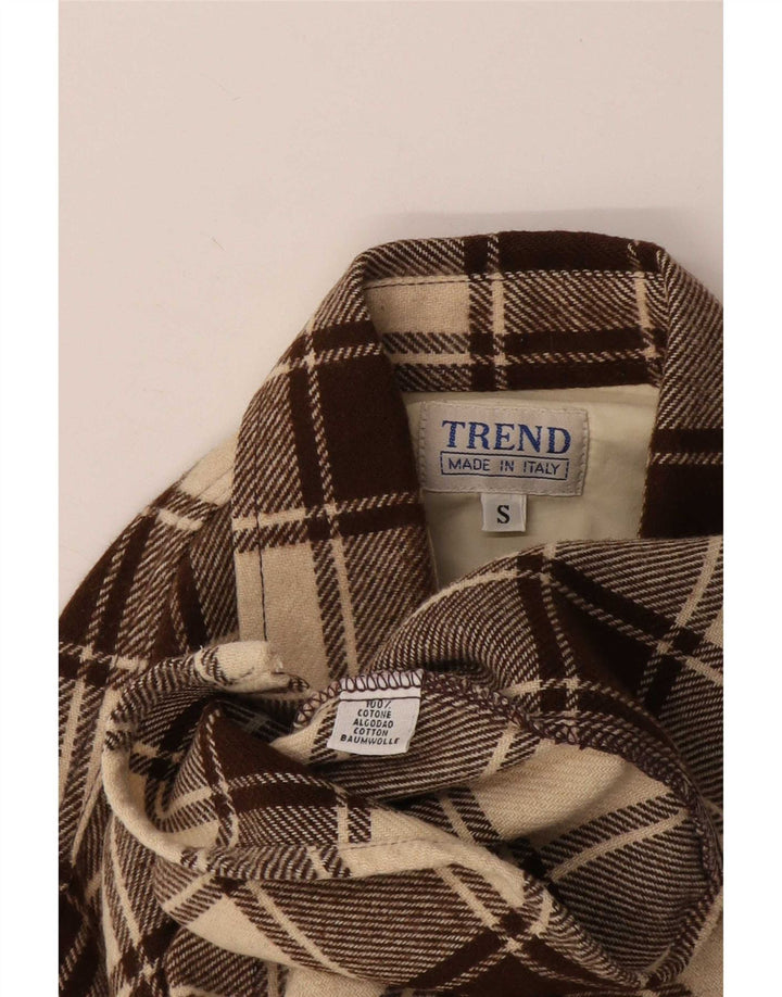 Trend muška košulja od flanela Lumberjack, mali, smeđi karirani pamuk