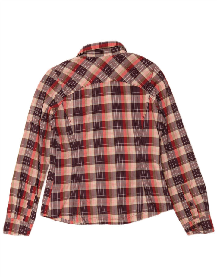 COLUMBIA Womens Omni-Shade Shirt UK 14 Medium Multicoloured Check Nylon