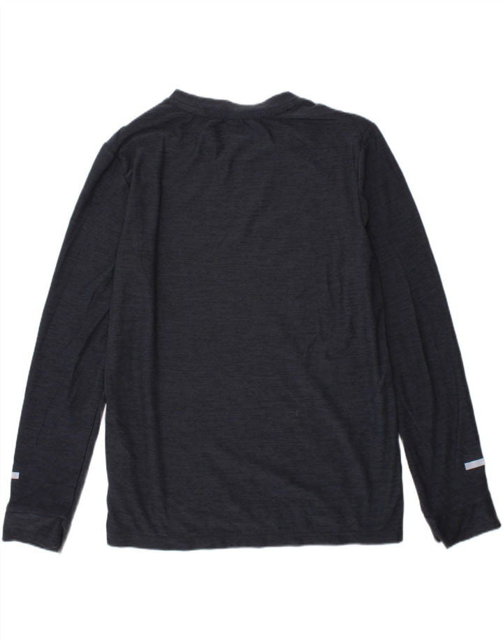 RUSSELL ATHLETIC Boys Dri-Power Top Long Sleeve 7-8 Years Medium Grey