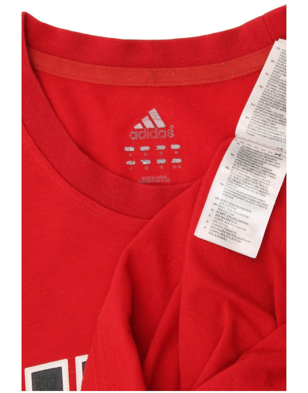 Adidas muška majica s grafičkim motivima, srednji crveni poliester