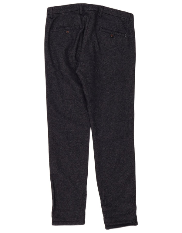 John Barritt muške uske chino hlače IT 50 Large W36 L32 tamnoplave s flekama