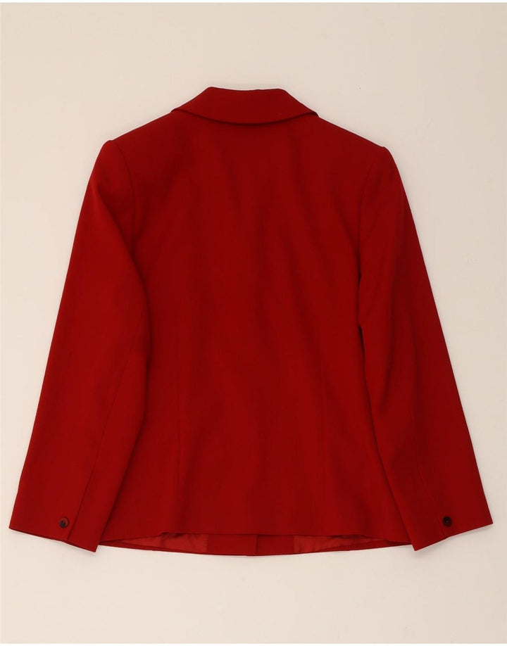 VIA VENETO Womens 4 Button Blazer Jacket UK 16 Large Red Wool Vintage Via Veneto and Second-Hand Via Veneto from Messina Hembry 