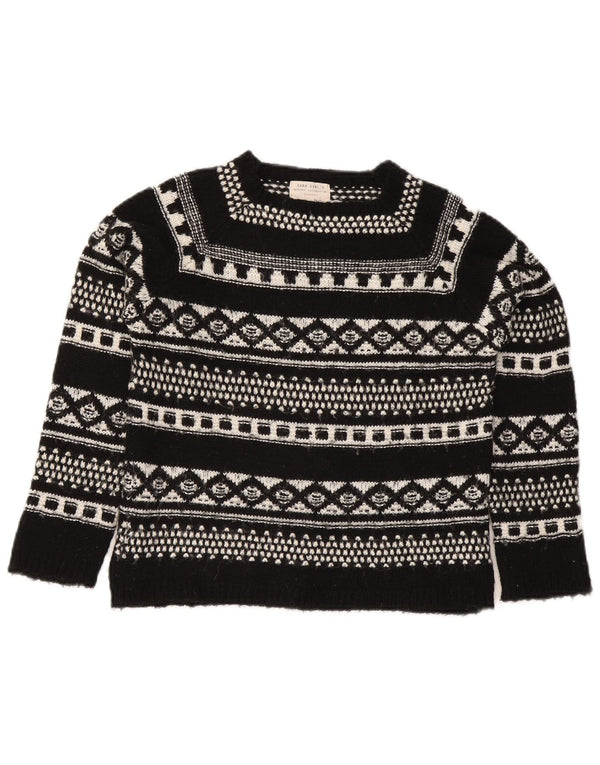 Zara pulover s lađastim izrezom za djevojčice 11-12 godina Crni Fair Isle