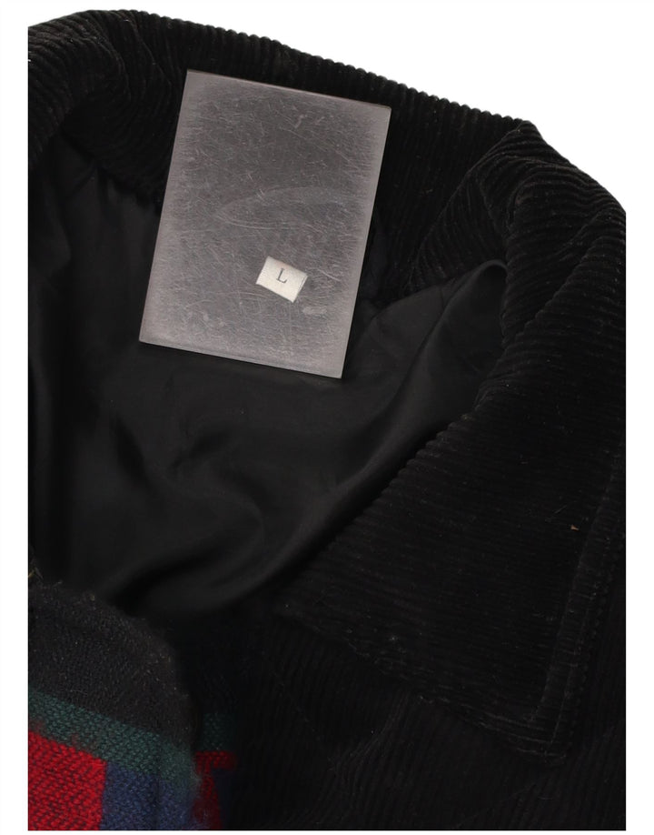 VINTAGE muška prošivena jakna UK 40 velika višebojna geometrijska