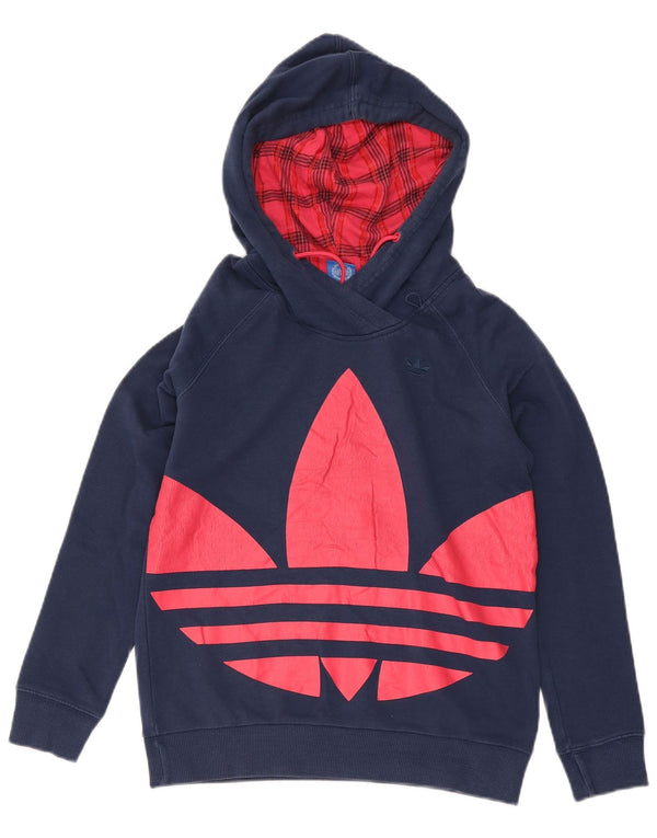Adidas muška majica s kapuljačom s kapuljačom UK 10 Mala tamnoplava pamuk