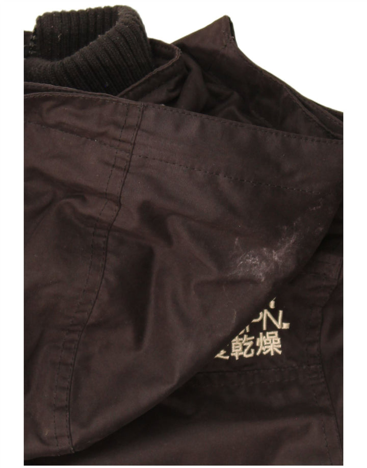 Superdry ženska jakna parka s kapuljačom Windparka UK 14 srednji crni poliester