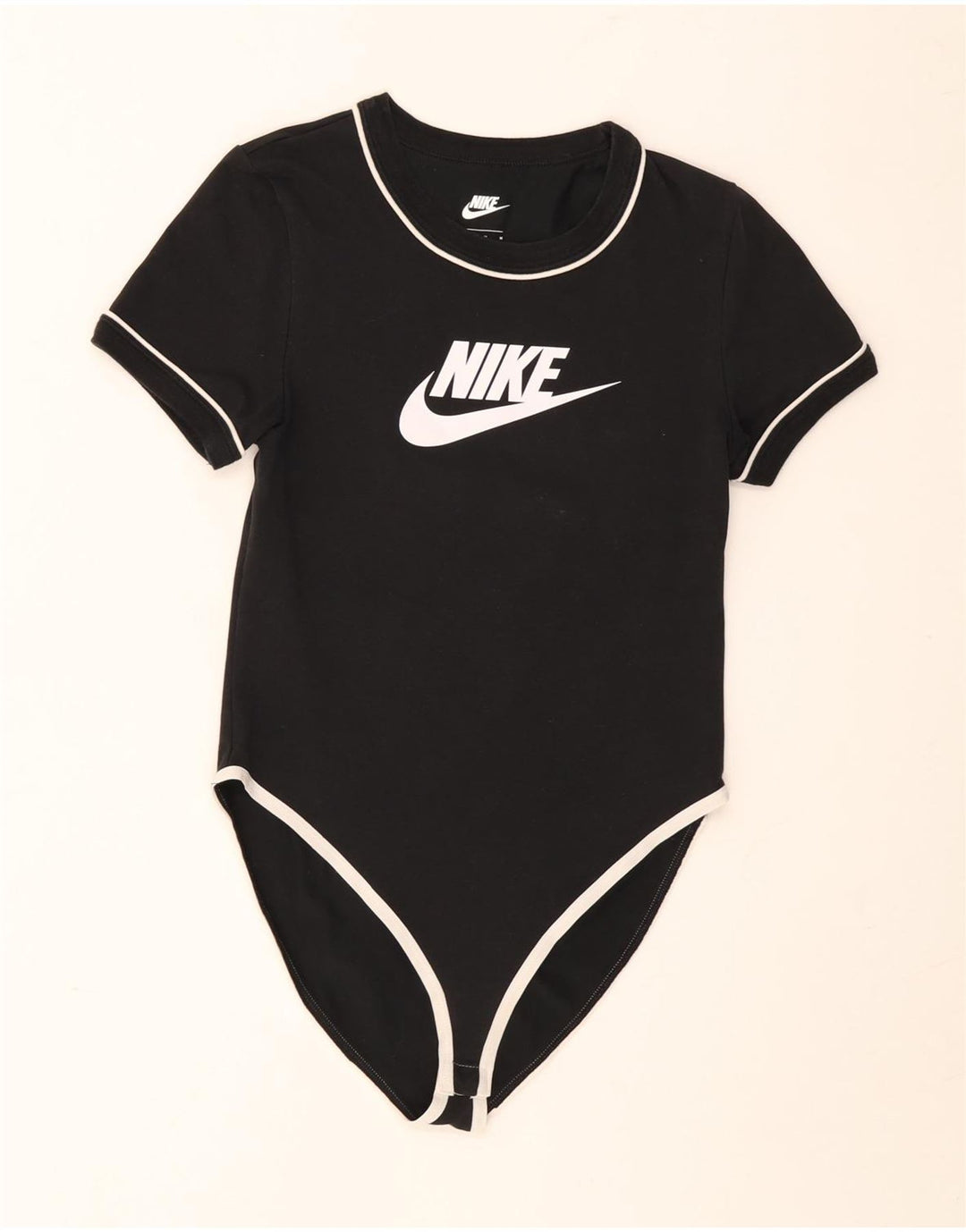 Nike ženski grafički bodi UK 12 Srednje crni pamuk