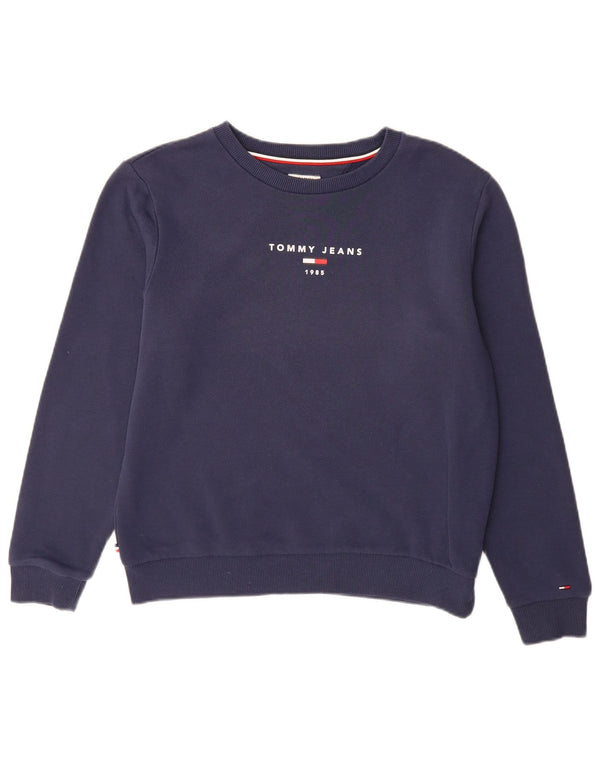 Tommy Hilfiger Ženski džemper s grafičkim motivima UK 16 Veliki tamnoplavi