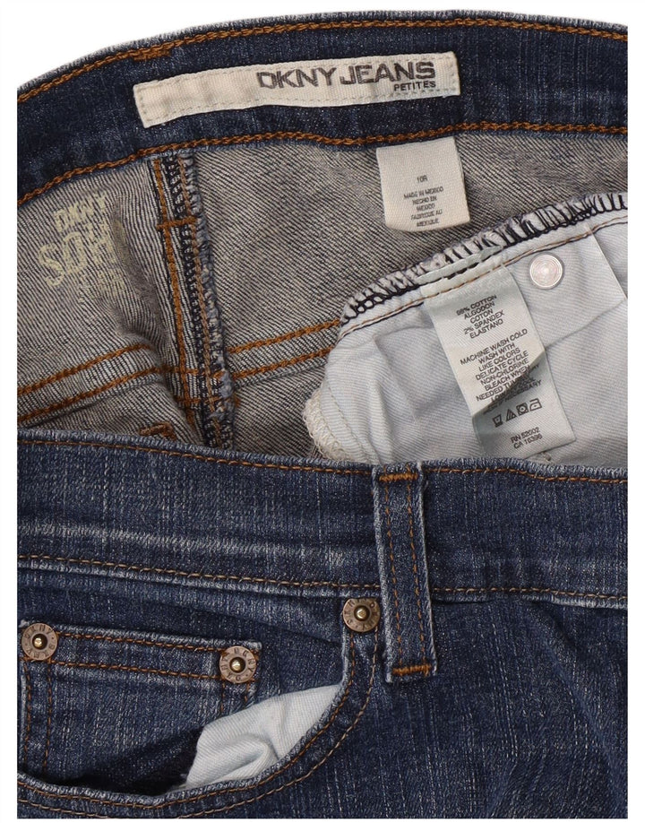 DKNY Ženske Petites Bootcut Jeans US 10 Large W30 L26 Plavi pamuk