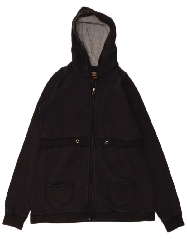 Woolrich Ženski pulover s kapuljačom na patentni zatvarač UK 12 Srednji crni pamuk