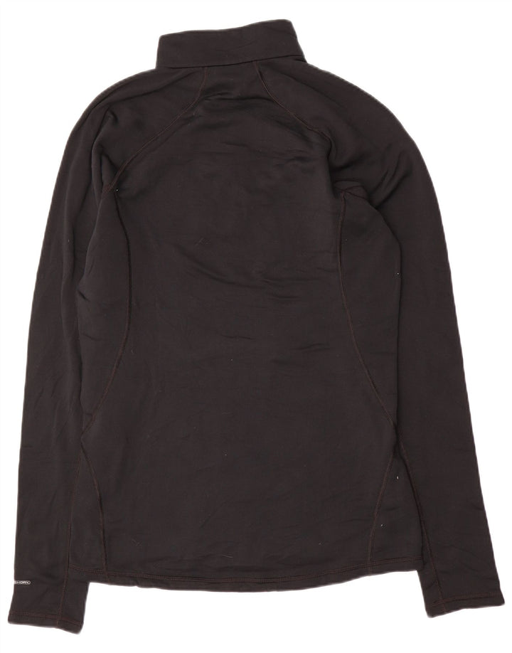 The North Face muška majica s izrezom i dugim rukavima srednjeg kroja, srednje crna