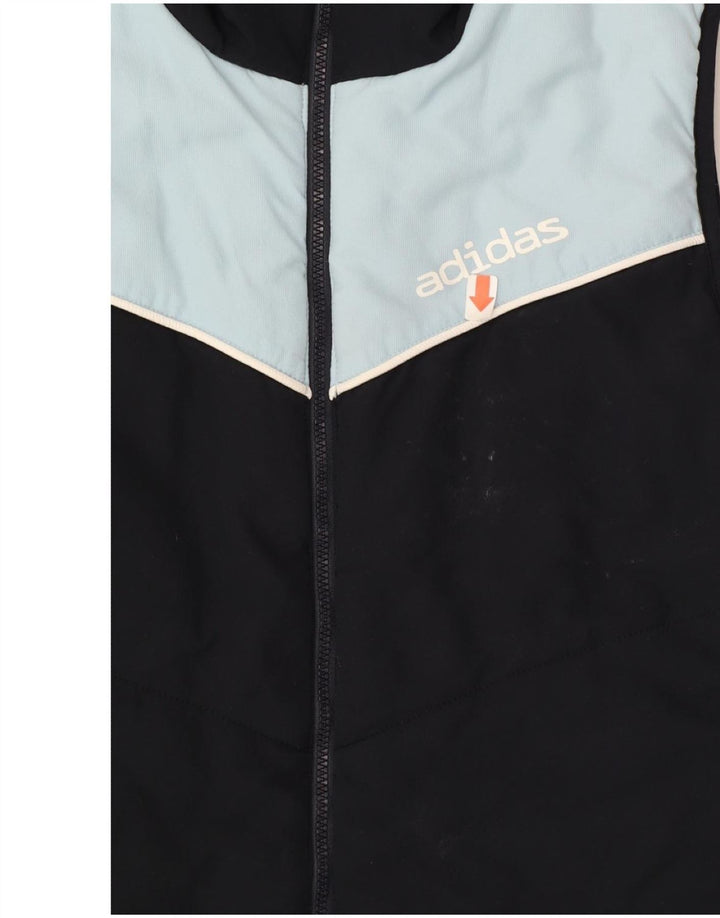 ADIDAS Womens Gilet UK 8 Small Navy Blue Colourblock Polyester Vintage Adidas and Second-Hand Adidas from Messina Hembry 