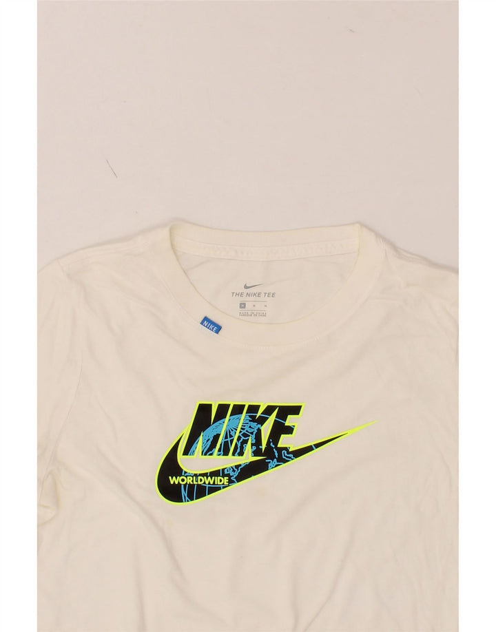 NIKE Womens Graphic T-Shirt Top UK 12 Medium White Cotton Vintage Nike and Second-Hand Nike from Messina Hembry 